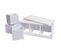 Banc Rembourré Hwc-j49 47x110x40 cm Blanc Rembourrage Crème-blanc