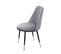 Lot De 6 Chaises De Salle à Manger Hwc-h28 Gris Pieds Noirs Velours