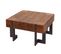 Table Basse Hwc-a15, Table De Salon, Bois De Sapin Rustique Massif ~ Brun 70x70cm