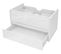 Meuble Sous-vasque Hwc-b19 Haute Brillance Soft-close 50x80cm Blanc