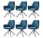 Lot De 6 Chaises De Salle à Manger Hwc-g67 Velours Turquoise- Bleu