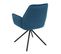 Lot De 6 Chaises De Salle à Manger Hwc-g67 Velours Turquoise- Bleu