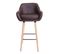 Tabouret De Bar Malmö T381 Simili Cuir Marron