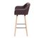 Tabouret De Bar Malmö T381 Simili Cuir Marron