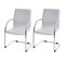 2x Chaise De Salle À Manger Samara Pvc Acier  Blanc