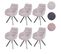 Lot De 6 Chaises De Salle à Manger Hwc-j69 Velours Crème-beige