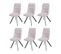 Lot De 6 Chaises De Salle à Manger Hwc-j69 Velours Crème-beige