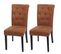 Lot De 2 Chaises De Salle à Manger Chesterfield Ii Imitation Daim Pieds Foncés