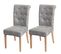 Lot De 2 Chaises De Salle à Manger Chesterfield Ii Tissu/textile Gris Clair