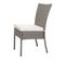 Lot De 2 Chaises En Poly Rotin Hwc-g19 Empilable Gris Coussin Crème