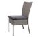 Lot De 2 Chaises En Poly Rotin Hwc-g19 Empilable Gris, Coussin Gris Foncé