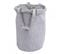 Bac à Linge Hwc-c34, Sac à Linge Avec Cordon De Serrage, Poignée 55x39cm 65l - Gris