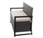 Banc 2 Places En Poly Rotin Hwc-f39, Banc Coffre, ~ Gris, Coussins Beige