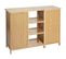 Meuble De Rangement De Salle De Bain Hwc-b18 2 Portes Bambou 87x99x33cm