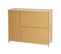 Armoire De Salle De Bain Hwc-b18 3 Portes Bambou 97x34x81 Cm