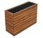 Jardinière Hwc-l21 Carré 41x63x23cm Outdoor Acacia Bois Mvg-certifié Brun