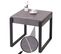 Table D'appoint Hwc-l53 Métal 51x50x54cm Imitation Marbre Gris