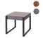 Table D'appoint Hwc-l53 Métal 51x50x54cm Imitation Marbre Gris