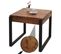 Table D'appoint Hwc-l53 Métal 51x50x54cm Chêne Sauvage Foncé