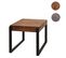 Table D'appoint Hwc-l53 Métal 51x50x54cm Chêne Sauvage Foncé