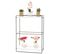 Étagère Murale Hwc-k77 Industrial 2 Étagères 50x35x17cm Blanc