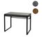 Table Console Hwc-l53 Métal 80x100x54cm Imitation Marbre Gris