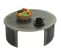 Table Basse Hwc-l74 - Ronde Ø80cm - Aspect Métal Brossé