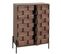 Buffet Hwc-m44 Tressé Push-to-open Portes 109x75x40cm, Marron