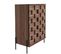 Buffet Hwc-m44 Tressé Push-to-open Portes 109x75x40cm, Marron