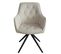 Lot De 2 Chaises De Salle à Manger Hwc-l80 Métal Tissu/textile Crème-beige