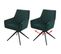 Lot De 2 Chaises De Salle à Manger Hwc-l91 Auto-position Tissu/textile Vert