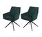 Lot De 2 Chaises De Salle à Manger Hwc-l91 Auto-position Tissu/textile Vert