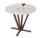 Table De Bistrot Hwc-m56 Ø92cm Sheesham Aspect Bois Foncé