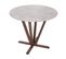 Table De Bistrot Hwc-m56 Ø92cm Sheesham Aspect Bois Foncé