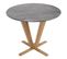 Table De Bistrot Hwc-m56 Ø92cm, Piétement Aspect Béton Brun