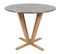 Table De Bistrot Hwc-m56 Ø92cm, Piétement Aspect Béton Brun