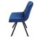 Lot De 6 Chaises De Salle à Manger Hwc-k24 Métal Velours Bleu