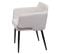 Lot De 6 Chaises De Salle à Manger Hwc-l13 Tissu/textile Métal Crème-blanc