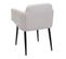 Lot De 6 Chaises De Salle à Manger Hwc-l13 Tissu/textile Métal Crème-blanc