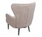 Fauteuil Lounge Hwc-k37 Velours Taupe