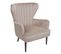 Fauteuil Lounge Hwc-k37 Velours Taupe