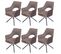 Lot De 6 Chaises De Salle à Manger Hwc-k30 Tissu/textile Brun-brun Foncé