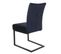 Lot De 2 Chaises Cantilever Hwc-l15 Velours Acier Époxy Anthracite-bleu