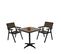 Lot De 2 Chaises De Jardin + Table De Jardin Hwc-j95 Noir Gris