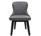 Lot De 2 Chaises De Salle à Manger Hwc-m60 Bois Massif Gris Foncé-gris Clair