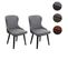 Lot De 2 Chaises De Salle à Manger Hwc-m60 Bois Massif Gris Foncé-gris Clair