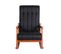 Fauteuil à Bascule Hwc-k10 Similicuir Noir Piétement Aspect Noyer