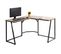 Bureau D'angle Hwc-k66 76x175x100cm Mdf Métal Naturel