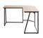 Bureau D'angle Hwc-k66 76x175x100cm Mdf Métal Naturel