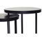 Lot De 2 Tables D'appoint Hwc-k46 Aspect Marbré Mvg-certifié Mdf Noir